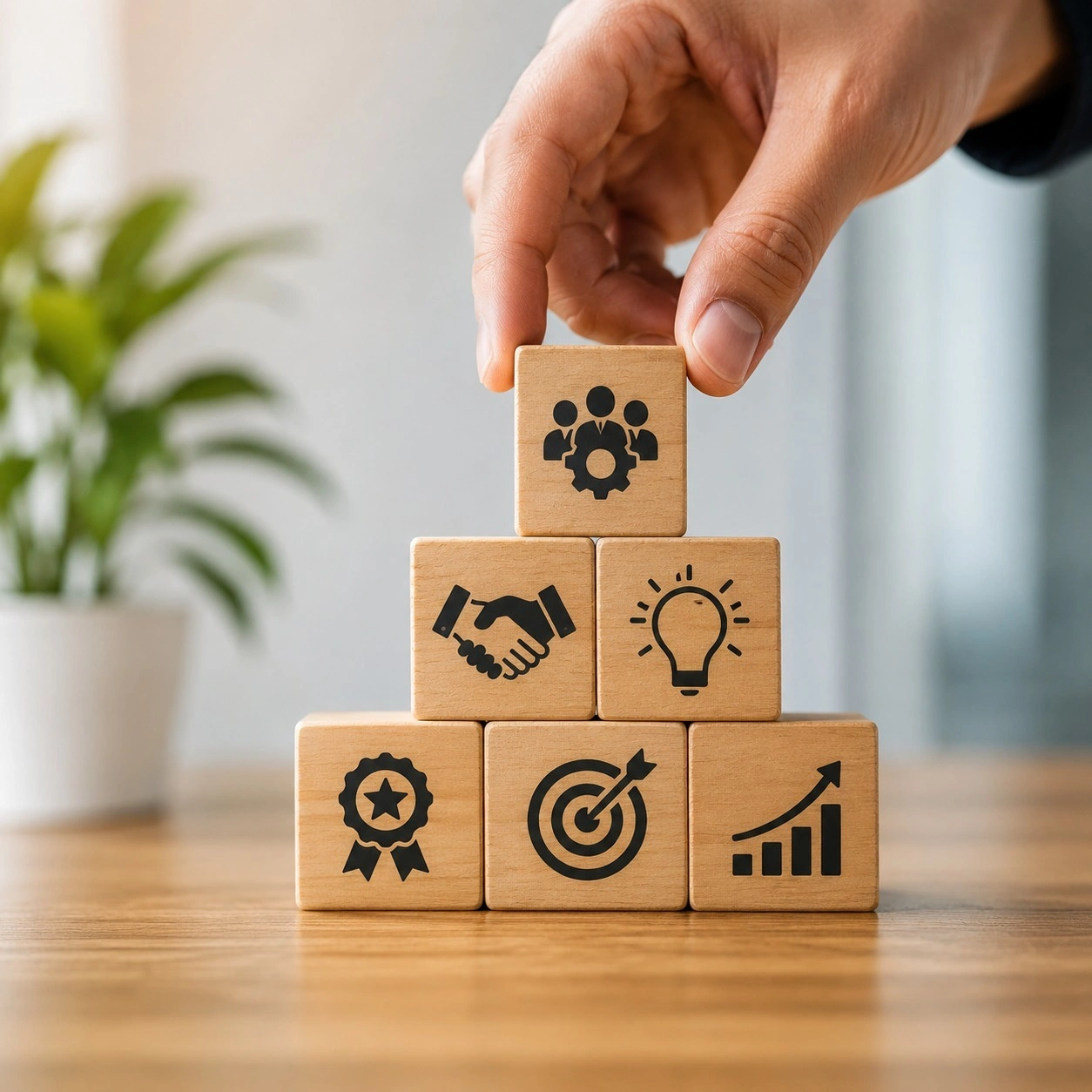 Professional teamwork, business growth, innovation and company success concepts