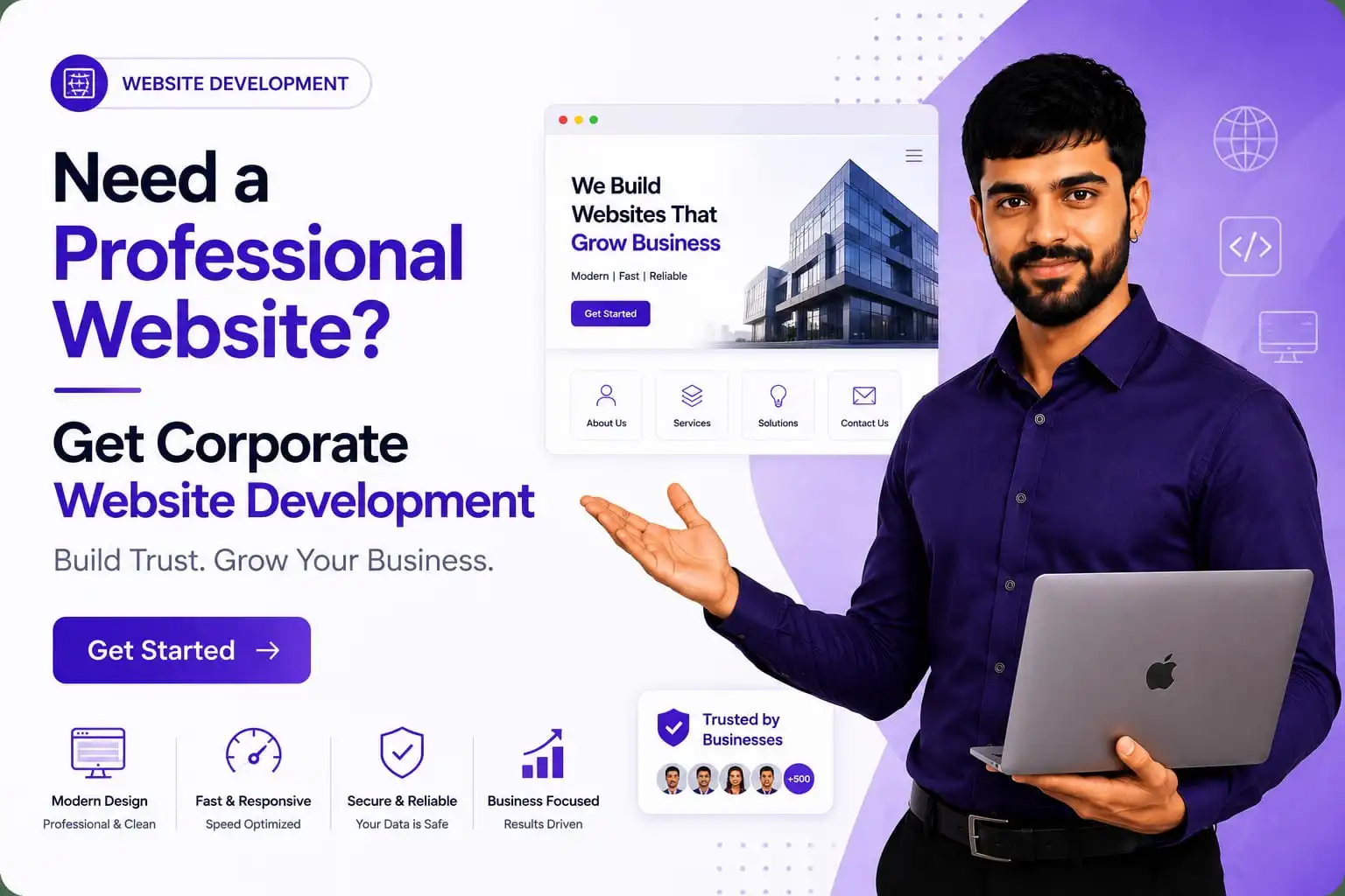 Corporate Website Development service by Kumarinfotech