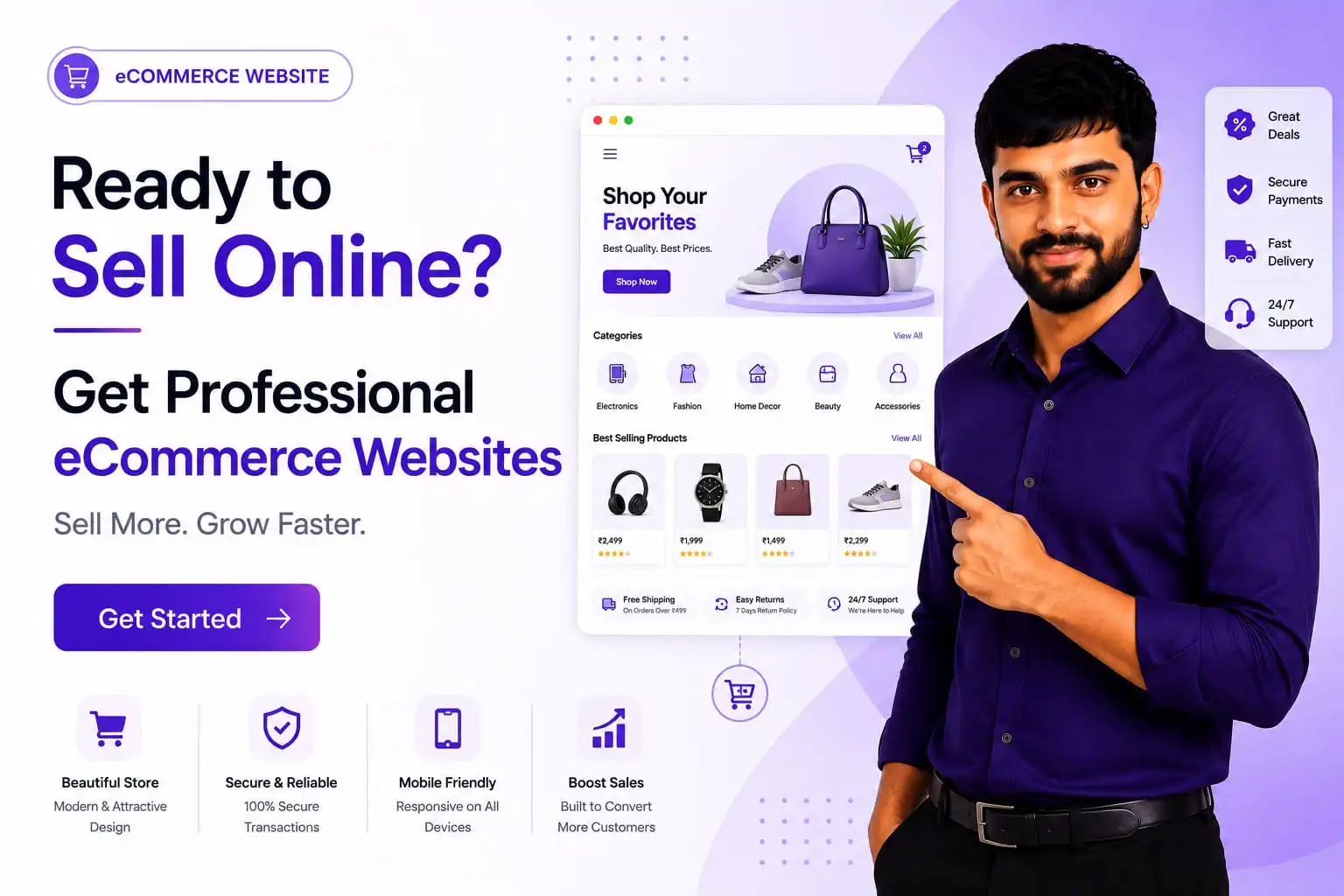 eCommerce Website service by Kumarinfotech
