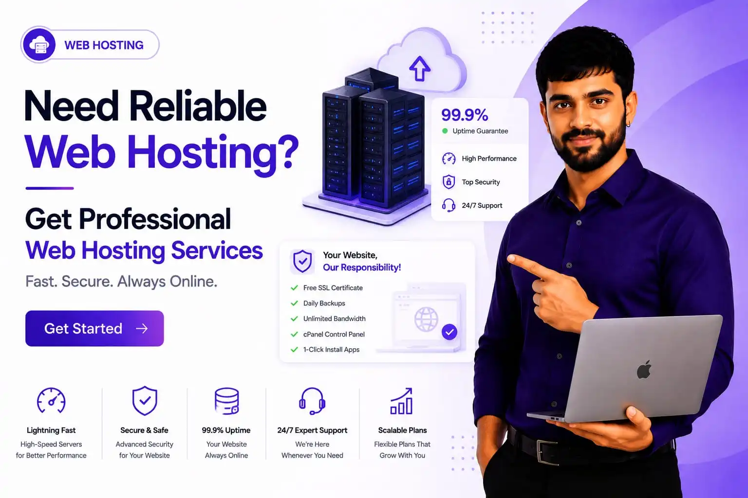 Web Hosting service by Kumarinfotech