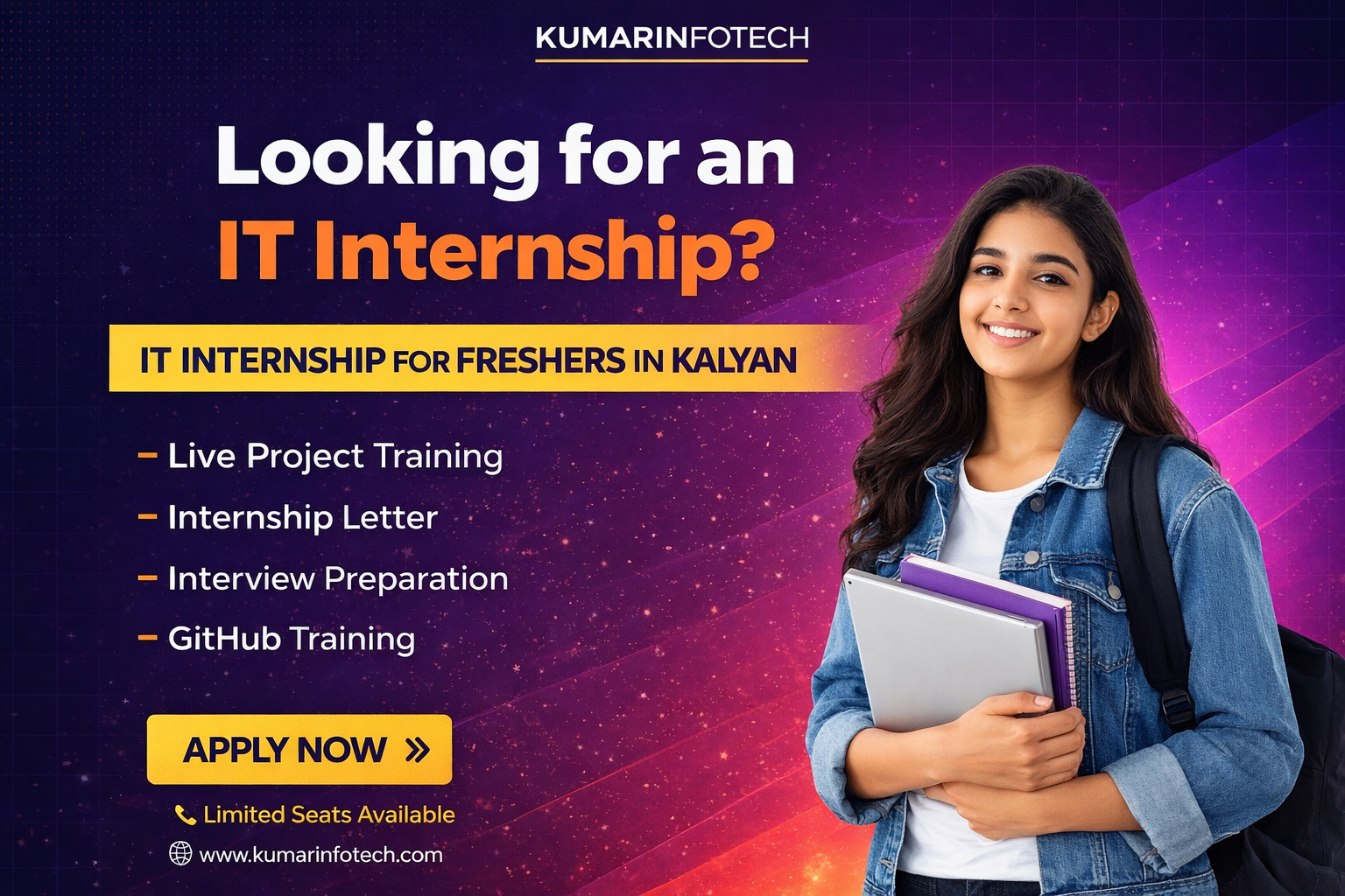 IT Internship for Freshers in Kalyan – Start Your Career with Kumarinfotech